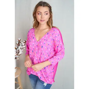 Cacti Top - FUCHSIA - FINAL SALE