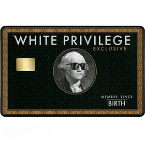 White Privilege Card Design Credit Card Ultra Thin Skin Vinyl Sticker, 3 Set Durable Ultra-thin Skin Vinyl No Residue Sticker, Halloween Gift