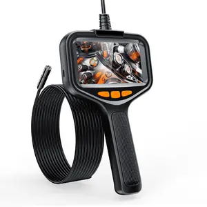 Industrial Endoscope Borescope Camera, HD Digital Snake Endoscope Camera, Handheld Waterproof Endoscope Camera with 8 LED Lights & Semi-Rigid Cable