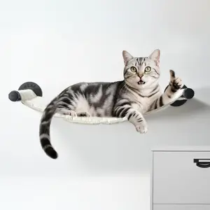 Hammock Wall Mounted, 22.83 x 12.44 inch Wall Mounted  Shelves, Metal Brackets Cats Beds for Sleeping, Playing, Climbing and Resting Stabilized Wall Furniture for Medium-Sized Cats