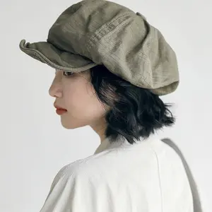 Classic French Style Beret for Women Solid Color Soft Fabric Summer Beret Hat Ideal Gifts for Friends Family Outdoor Sun Hat
