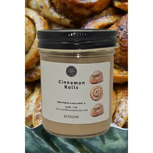Cinnamon Rolls 8oz. Candle - Perfect for Home Decor and Aromatherapy Creamy Scent