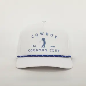 Golfer Roped Hat White