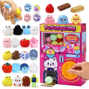30PCS Squishy Capsule Toys for Kids, Mini Vending Machine Toy Set, Soft Stress Relief Squishies Party Favors, Classroom Rewards & Birthday Gifts