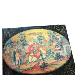 Russian lacquer jewelry box nearly