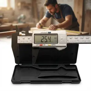 6 Inch Digital Caliper 0-150mm Large LCD Screen Electronic Vernier Micrometer Measuring Tool with Case