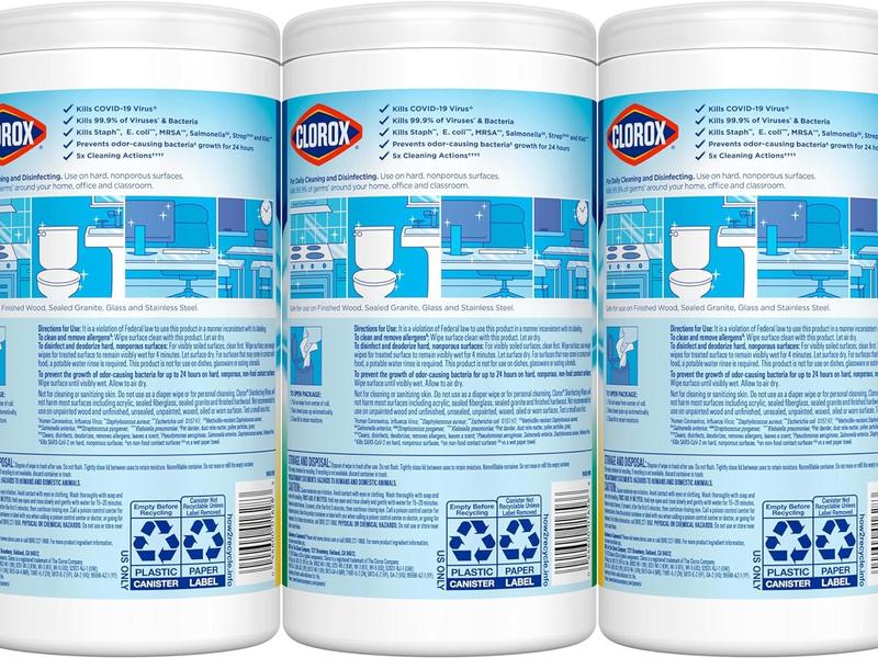 Clorox Disinfecting Wipes Value Pack 75 Count Pack of 3 TripleWeave Texture Kills 99.9% Germs & Viruses for Kitchen & Bathroom Surfaces - Antiseptic Disinfectant