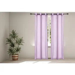Chiffon Window Sheers 2 Panels Grommet Top Purple, Ivory  Sky-blue  or Lilac Color