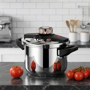 4L Stainless Steel Pressure Cooker, 304 Food Grade, 5 Safety Valves, Fast Cooking for Home Meals, Durable & Efficient Kitchen Appliance
