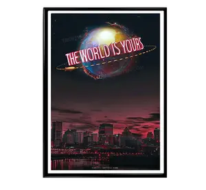 The World Is Yours Motivational Poster Scarface Iconic Movie Pop Art Hypebeast Wall Art Inspirational Street Art Style Printable Poster