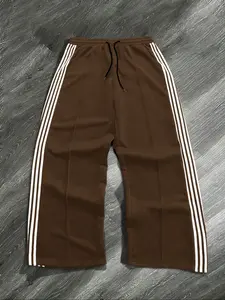 Men's Regular Fit Adjustable Waist Striped Trim Sweatpants, Casual Comfy Breathable Jogger Pants for Daily Wear, Men's Trousers for All Seasons