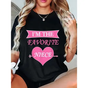 100% Cotton I'm The Favorite Niece, Best Niece Girl T-Shirt T-Shirt