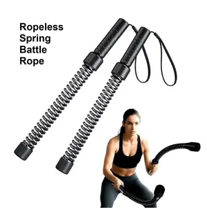 2Pcs Ropeless Battle Ropes for Men & Women - Portable Home Gym Workout Ropes for HIIT, Cardio Training & Strength Exercises cordless train rope fitness equipment