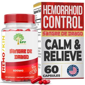 SPF Natural Products HEMOKIN with Sangre de Drago – Hemorrhoid and Fissure Relief Supplement, Helps with Itching, Swelling, Pain Relief (60 Caps) (1)