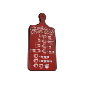 Vintage Look Measurement Conversion Chart Cutting Board Shaped Metal Wall Hanging for Cooking or Baking 22 Inches High