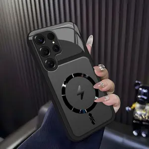 Lightning Bolt Design Gloss MagSafe Compatible Shockproof Protective Cover with Precision Magnet Ring for [Galaxy S25 Ultra] 952