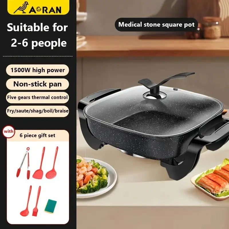 Square Black (With Kitchen Utensil Set )