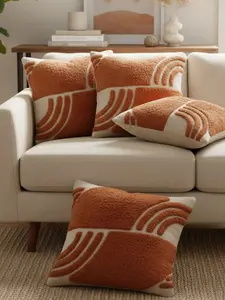 Rustic Harmony Tufted Cushion – Textured Embroidered Decorative Pillow (20x20")