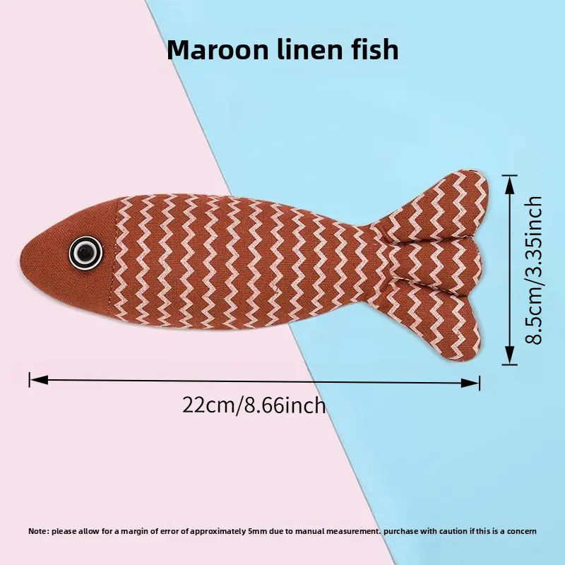 Red Burlap Fish 3-Piece Set