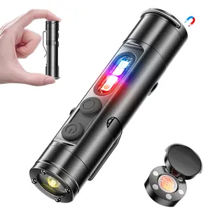 Pocket Flashlight 500LM Brightness Magnetic USB-C Rechargeable for EDC Night Work Camping Outdoor Activities Portable LED Torch