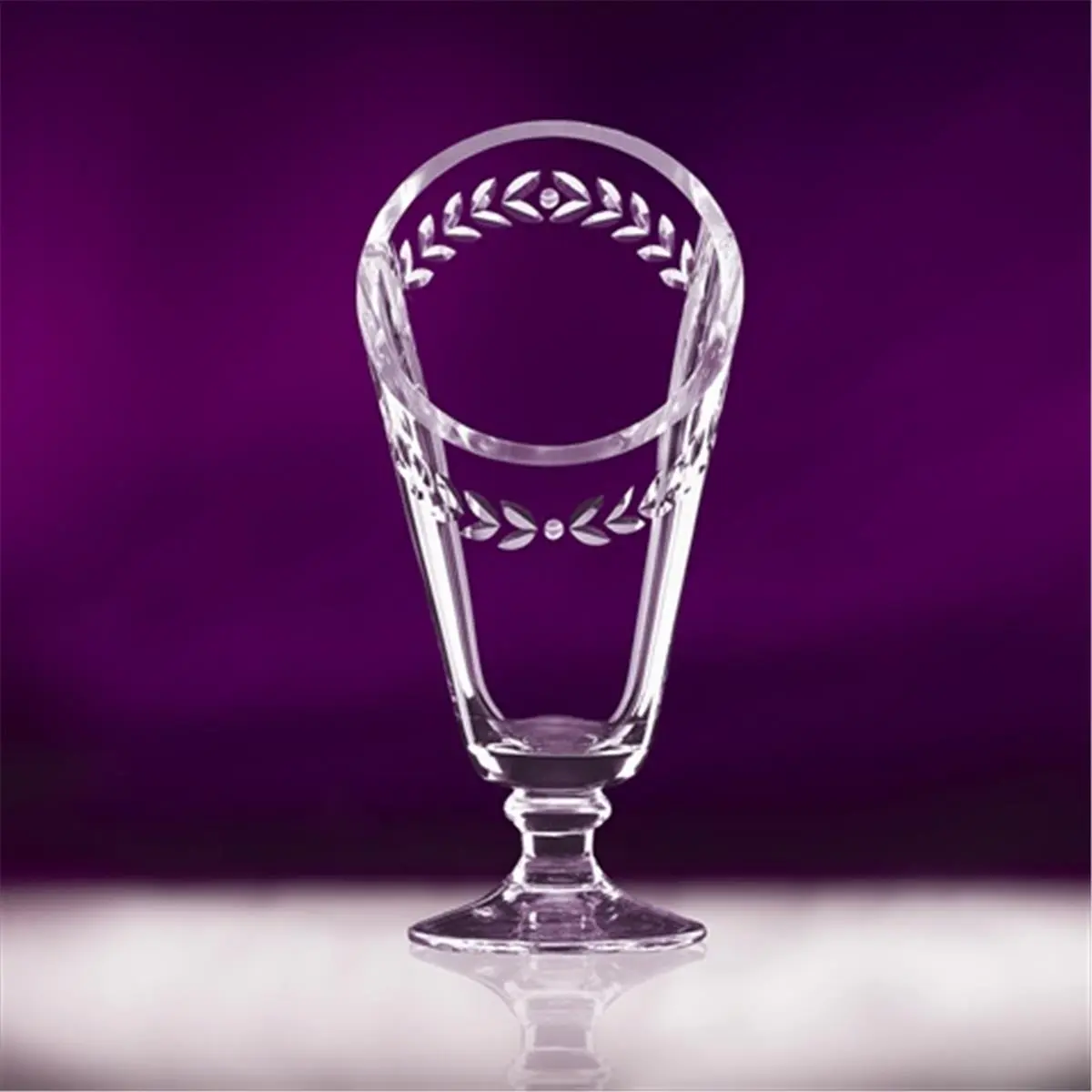 J. Charles Crystalworks 6017 Laurel Large Mouth-Blown Hand-Cut Artistry Glass Cup - European Ancient Style Collectibles Drinkware for Adult Drinking & Presentation