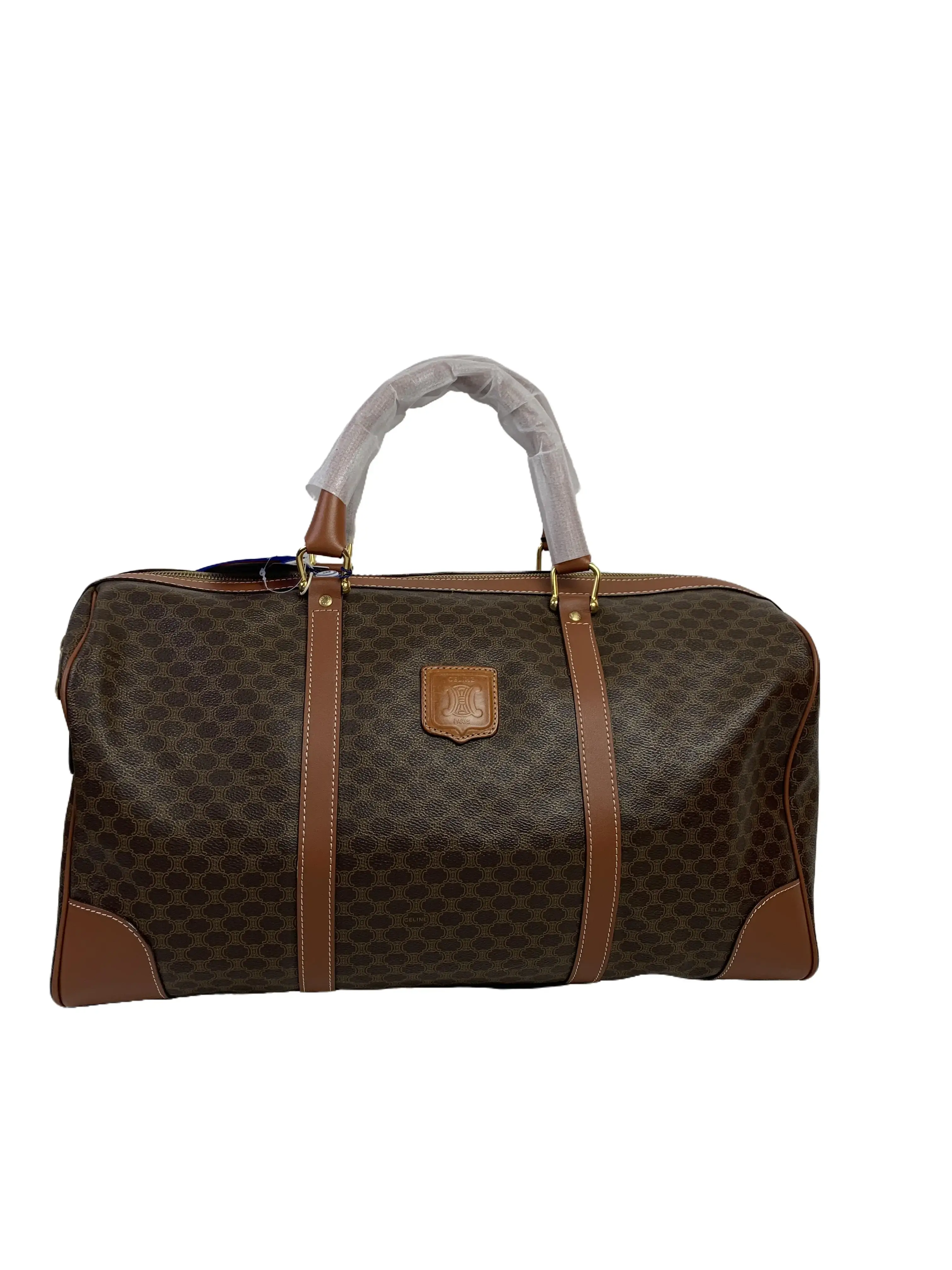 Pre-owned Celine Macadam Vintage Boston Travel Handbag/WJ07718015/8015