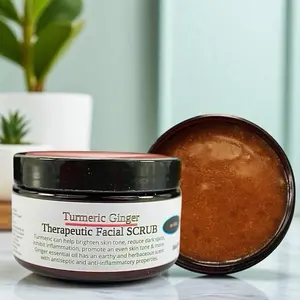 CitrisSan Tumeric Ginger with Lemon Facial Scrub for Natural Skin Exfoliation and Radiance Boost Exfoliant Tea Tree Turmeric Organic Aloe
