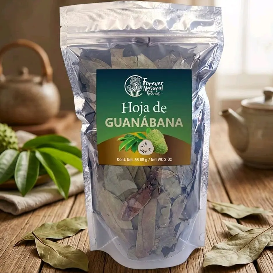 Forever Natural Organic Soursop Leaf Hoja de Guanabana 2 oz Loose Leaf Tea for Digestion, Anti-Inflammatory Properties, No Flavor Additions - Herbal Beverage
