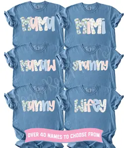 Custom Mom Comfort Colors Shirt, Custom Grandma Tshirt, Gift for Mother's Day Cotton Fabric Tee