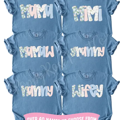 Custom Mom Comfort Colors Shirt, Custom Grandma Tshirt, Gift for Mother's Day Cotton Fabric Tee