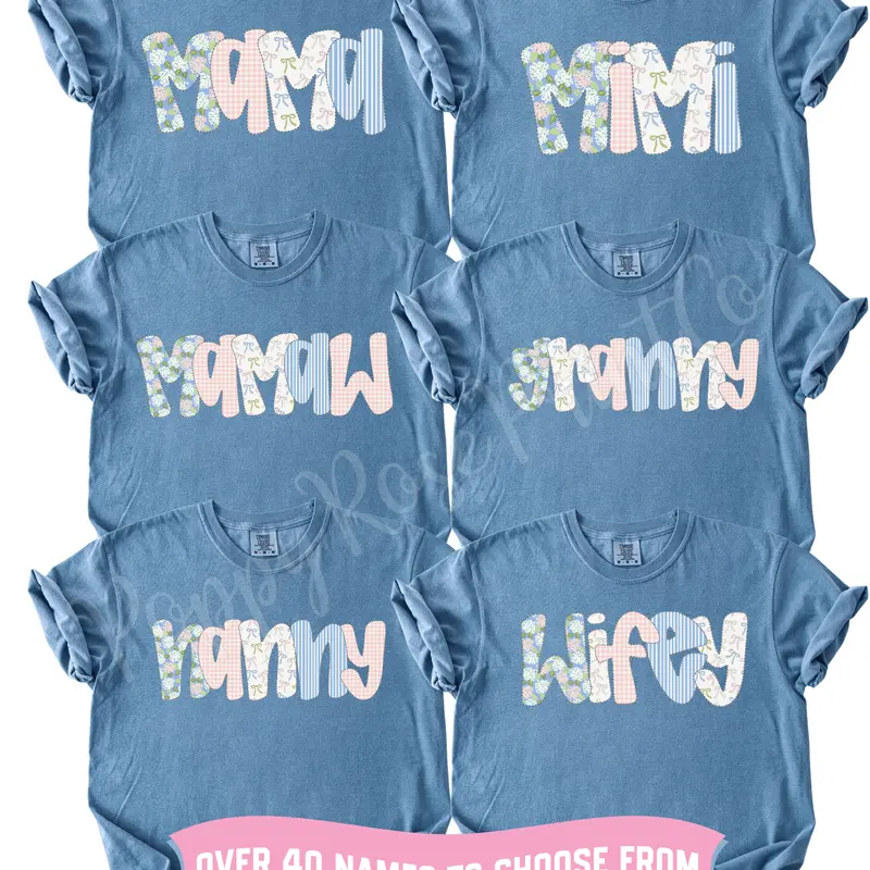 Custom Mom Comfort Colors Shirt, Custom Grandma Tshirt, Gift for Mother's Day Cotton Fabric Tee