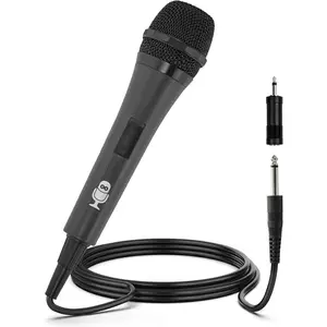 Wired Microphone For Karaoke, (Black)-Unidirectional Dynamic Vocal Microphone-Plug-in Microphone For Karaoke Machine,AMP,Speaker-Mic For Singing, Public Speaking, & Parties