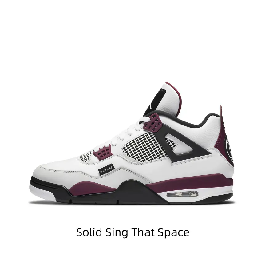 This white burgundy black mesh shoe balances plain white base and mellow wine red accents without being bold. It fits wide jeans, knitwear and hoodies for commuting and outdoor photo shoots perfectly.