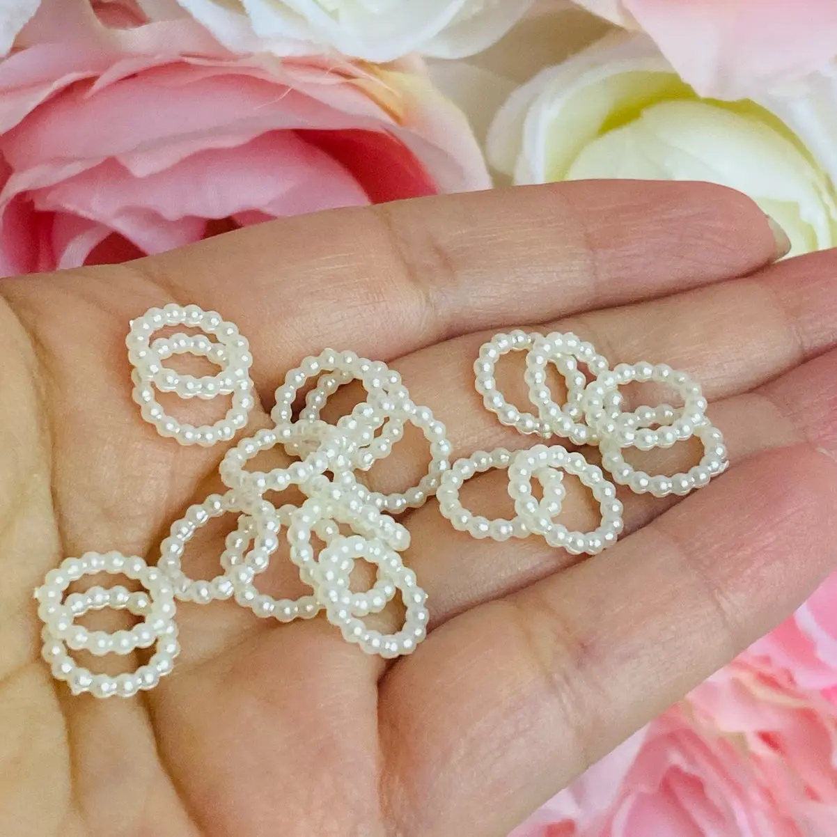 Pearl Spacers, 12mm 50 pcs diy beads Pearl Spacers, 12mm 50 pcs diy beads