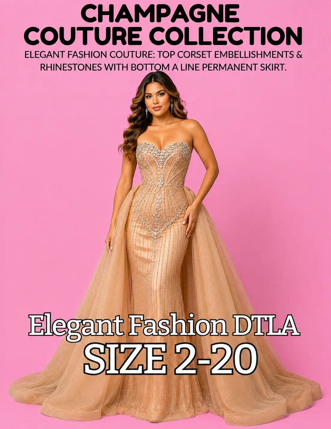CHAMPAGNE COUTURE COLLECTION (SIZE 2-20)✨ Elegant Fashion✨
