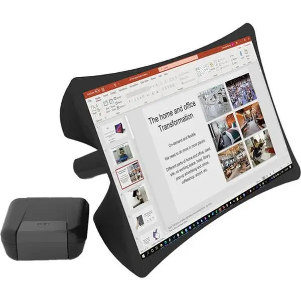 Arovia GO-VTBV-NAVJ-2 Splay 2-in-1 Portable 24.5 in. Foldable Screen & DLP LED Ultra Short-Throw Pico Projector with USB Compatibility, Audio Support, 285 Lumens