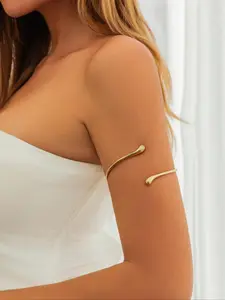 Minimalist Open Arm Chain Bracelet, Open Design, Fashionable Women and Girls Jewelry, Adjustable Fit Faux Pearl Body Jewelry Gift