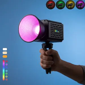 2026 Upgraded RGB COB Photography Light – 12000mAh Long Battery Life, Fast Charging, 3200K–6500K Adjustable Studio Video Light for Vlogging, Live Streaming, Filming & Camera Accessories