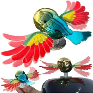 Flapping Wings Self Flying Bird Wind-Powered Mechanical Figurine for Car Dashboard Hood Mirror Simulation Flying Birds Car Motorcycle Fun Ornament Accessories`