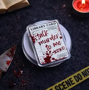Talk Murder To Me Funny Reader Magnetic Phone Holder, Dark Thriller Book Lover Gift, Phone Kindle Popgrip, Library Card MagSafe Phone Grip