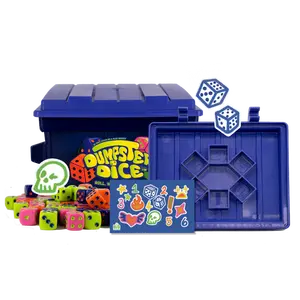 Dumpster Dice - Roll Win Avoid Bin Family Game Night Fun Easy To Learn Fast Paced Dice Game For Game Nights