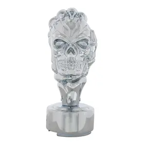 Chrome Skull 13/15/18 Speed Gearshift Knob w/ Adapter
