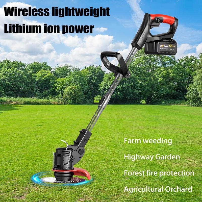 Cordless Electric Weed Eater 3-in-1, Lightweight Grass Trimmer with 2 Batteries, Stringless Lawn Edger & Brush Cutter for Yard and Garden,for Valentine’s Day Gift