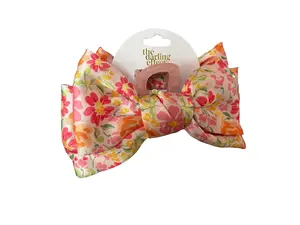The Darling Effect Satin Bow Claw Clip Secret Garden Pink