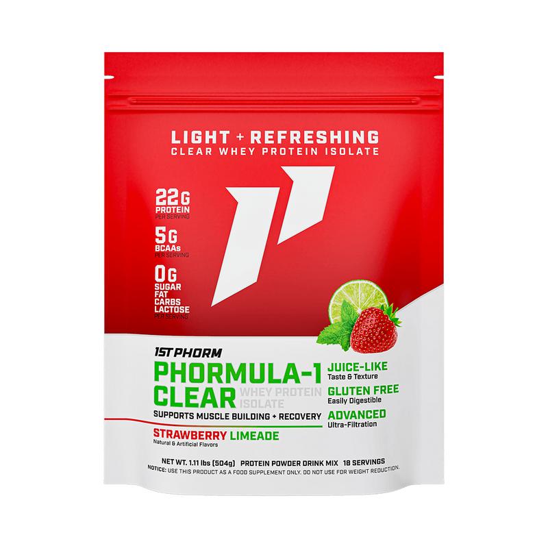 1st Phorm Phormula-1 Clear Whey Protein Isolate Shake Powder, Lactose, Soy, Nut & Gluten-Free, 0g Sugar