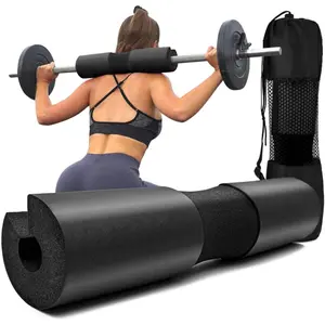 Barbell Squat Pad -  &  Protective Pad -  for Squats, Lunges,  Thrusts, Weight Lifting & More - Fit Standard and Olympic Bars Perfectly
