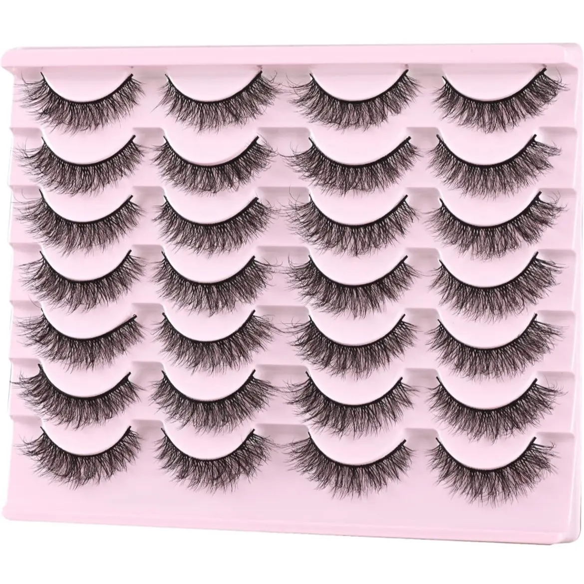Natural Look Cat Eye Strip Eyelash Small Fake Lashes Pack - 14 Pairs  Makeup
