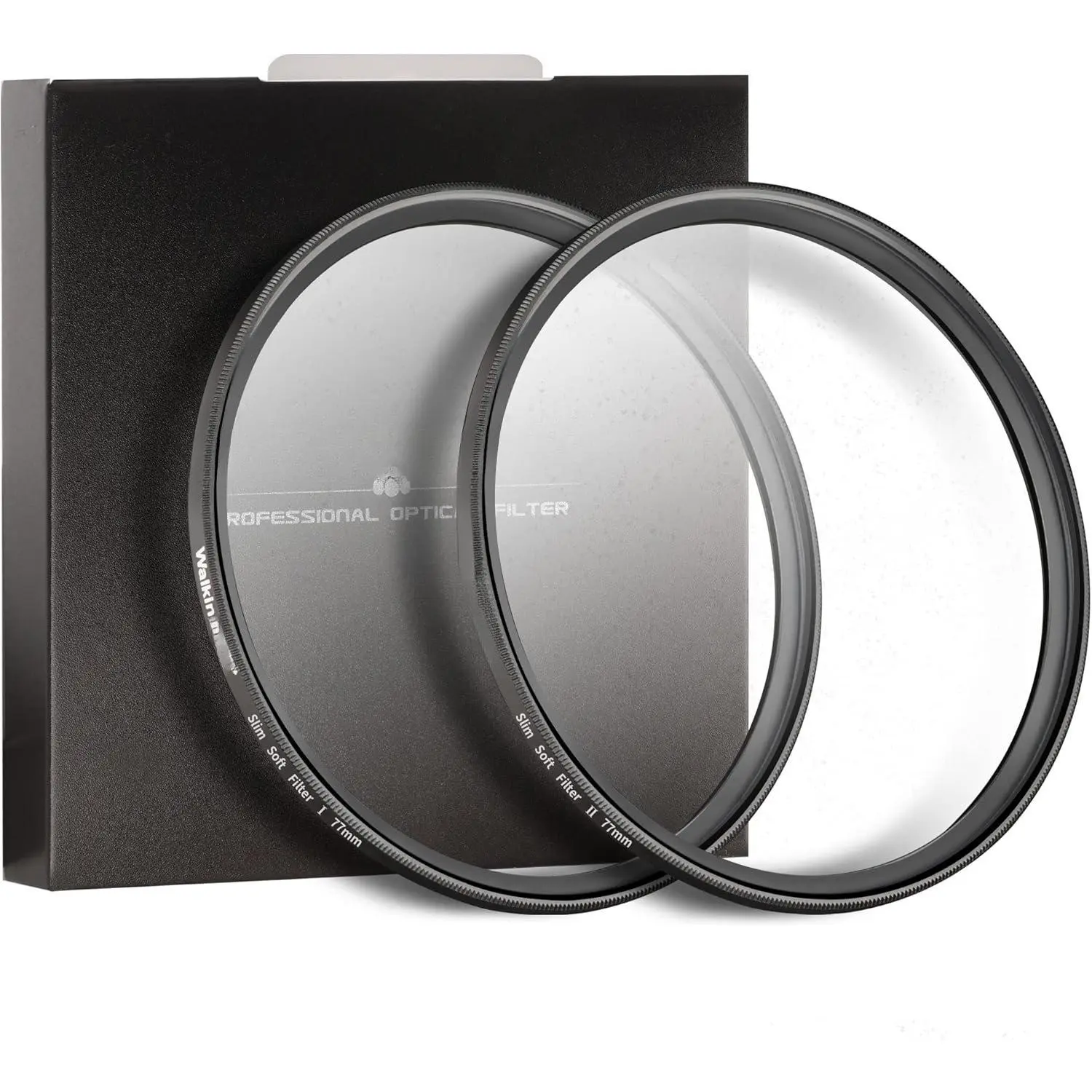77MM White Mist Diffusion Filter Soft Focus Circular Lens Filter Set Dreamy Fog Effect Softening Camera Diffuser for Digital DSLR Camera 2 count(Soft 1 and 2)
