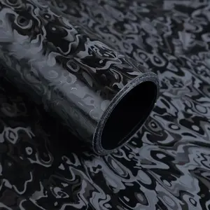 Forged Carbon Fiber Vinyl Wrap,  Cosmic Ghost Textured Auto  Sticker Decal Film Sheet DIY   Changing Wrap Featuring Air Release Technology (Black, 1ft x 5ft)
