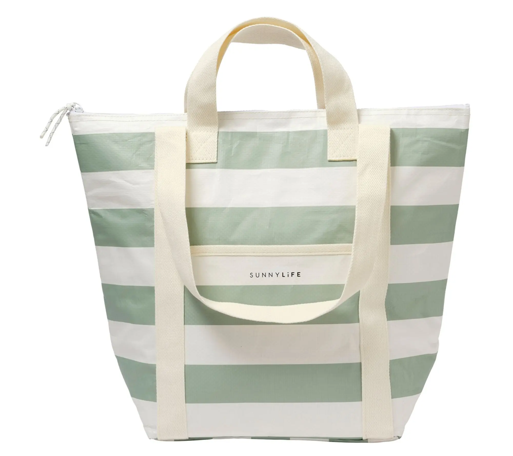 Sunnylife Light Cooler Tote - La Palma Sage Stripe - 6Gal Sunnylife Light Cooler Tote - La Palma Sage Stripe - 6Gal